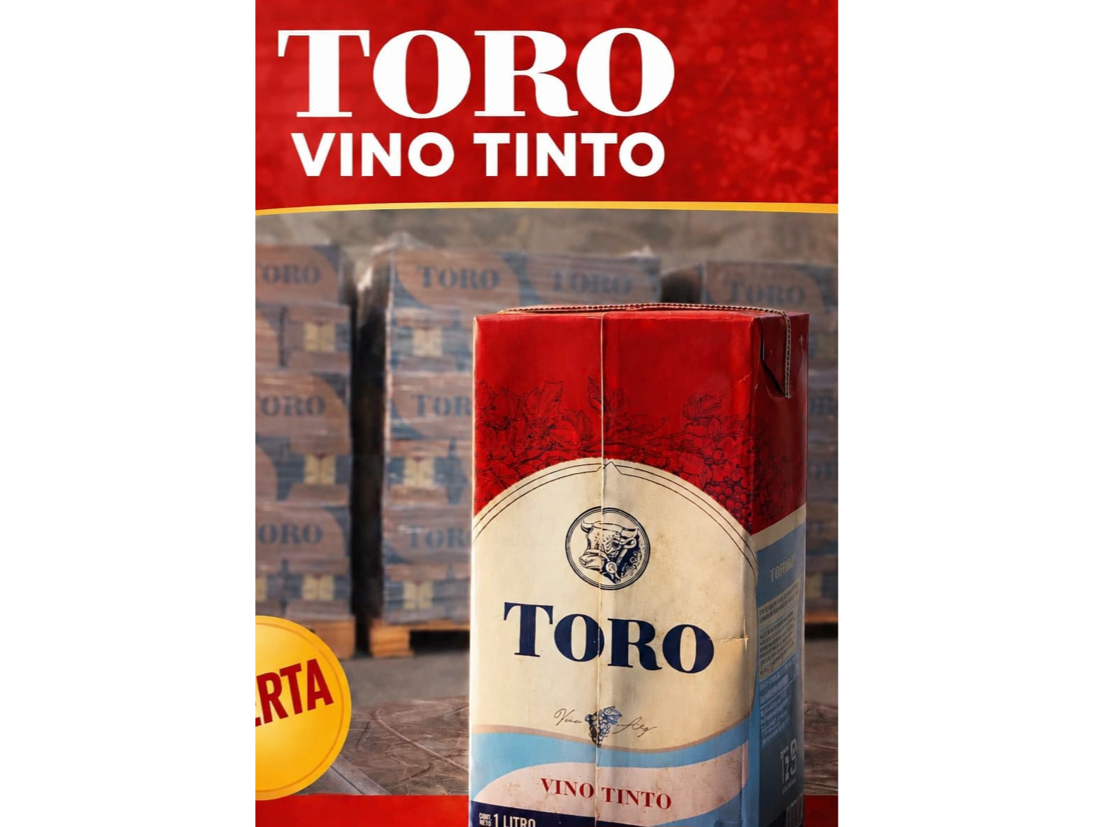 Vino toro tinto x12 de Distribuidora don carpio