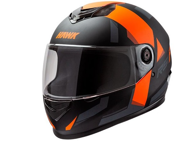 CASCO INTEGRAL HAWK RS1F NEGRO/NARANJA MATE L (60) (x1/x4)