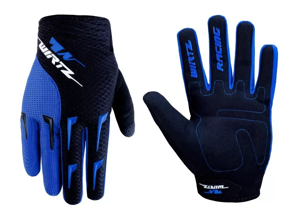 GUANTES WIRTZ ELEVATE BLACK/BLUE TALLE L