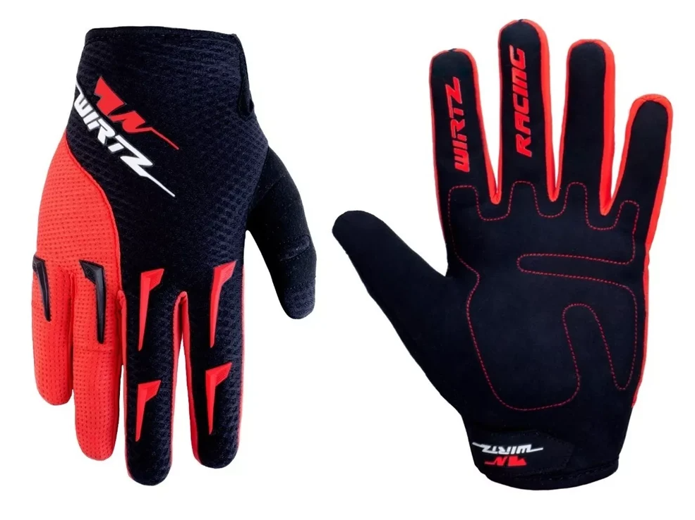 GUANTES WIRTZ ELEVATE BLACK/RED TALLE M