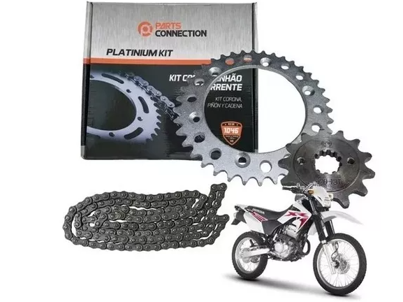 KIT TRANSMISION PLATINUM HONDA HONDA XR250 TORNADO 38T-13T - 520H-104L PARTS CONNECTION