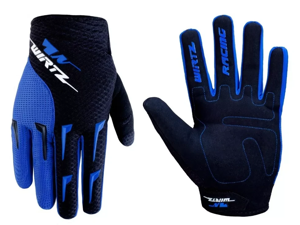 GUANTES WIRTZ ELEVATE BLACK/BLUE TALLE M