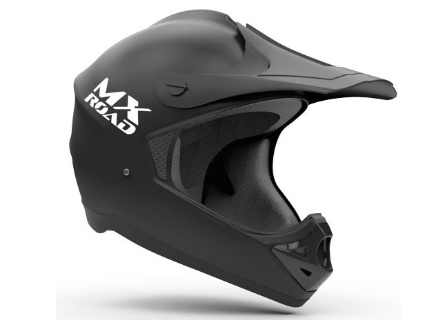 CASCO CROSS MX ROAD XL-(62cm)  NEGRO (x1/x4/x8)