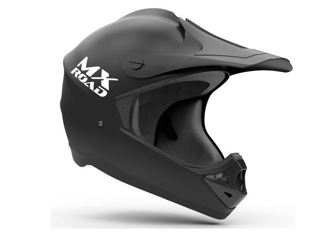 CASCO CROSS MX ROAD S-(56cm)  NEGRO (x1/x4/x8)