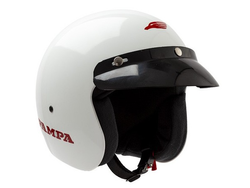 CASCO ABIERTO HALCON PAMPA BLANCO BRILLANTE XL (62 CM) (x1/x12/x4)