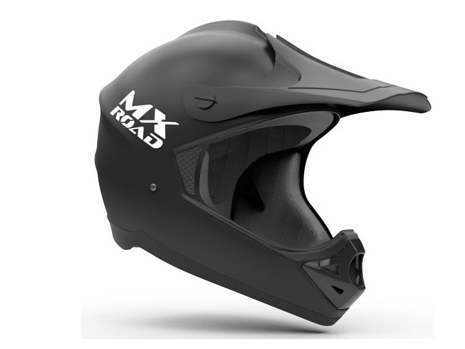 CASCO CROSS MX ROAD L-(60cm)  NEGRO (x1/x4/x8)