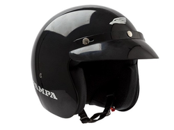 CASCO ABIERTO HALCON PAMPA NEGRO BRILLANTE TALLE S (56 CM)(x1/x12/x4)