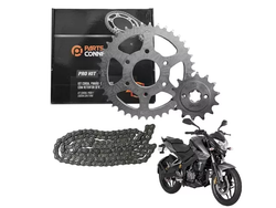 KIT TRANSMISION PLATINUM PRO BAJAJ ROUSER NS200 C/ O´RING 39T-14T - 520H-112L PARTS CONNECTION