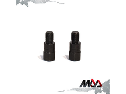 Adaptador rosca espejo - Hembra Rosca derecha 10 mm - Macho rosca izquierda 10 mm - Negra