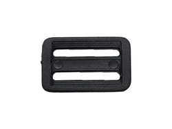 Hebilla dado regulador pasante 40mm plastico para mochilas y bolsos Negra o Rojo