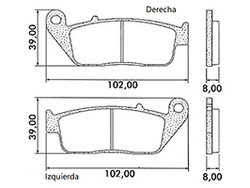 PASTILLA DE FRENO BRASIL FA 142 FRASLE PD 870