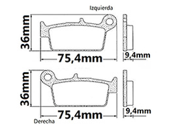 PASTILLA DE FRENO BRASIL FA 131 ORA 34 FRASLE COD PD 864