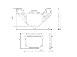 PASTILLA DE FRENO BRASIL FA 083 ORA 49 FRASLE COD PD 874