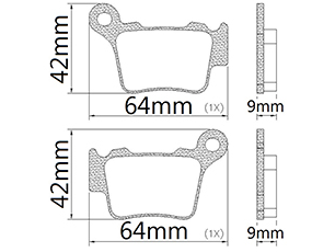 PASTILLA FRASLE FRENOS PARA MOTO HONDA CR 125CC / HUSABERG TE 125/250/300CC PD915