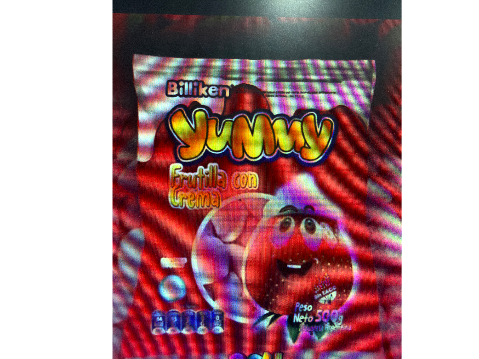 Goma yummy frutillas con crema x 500g