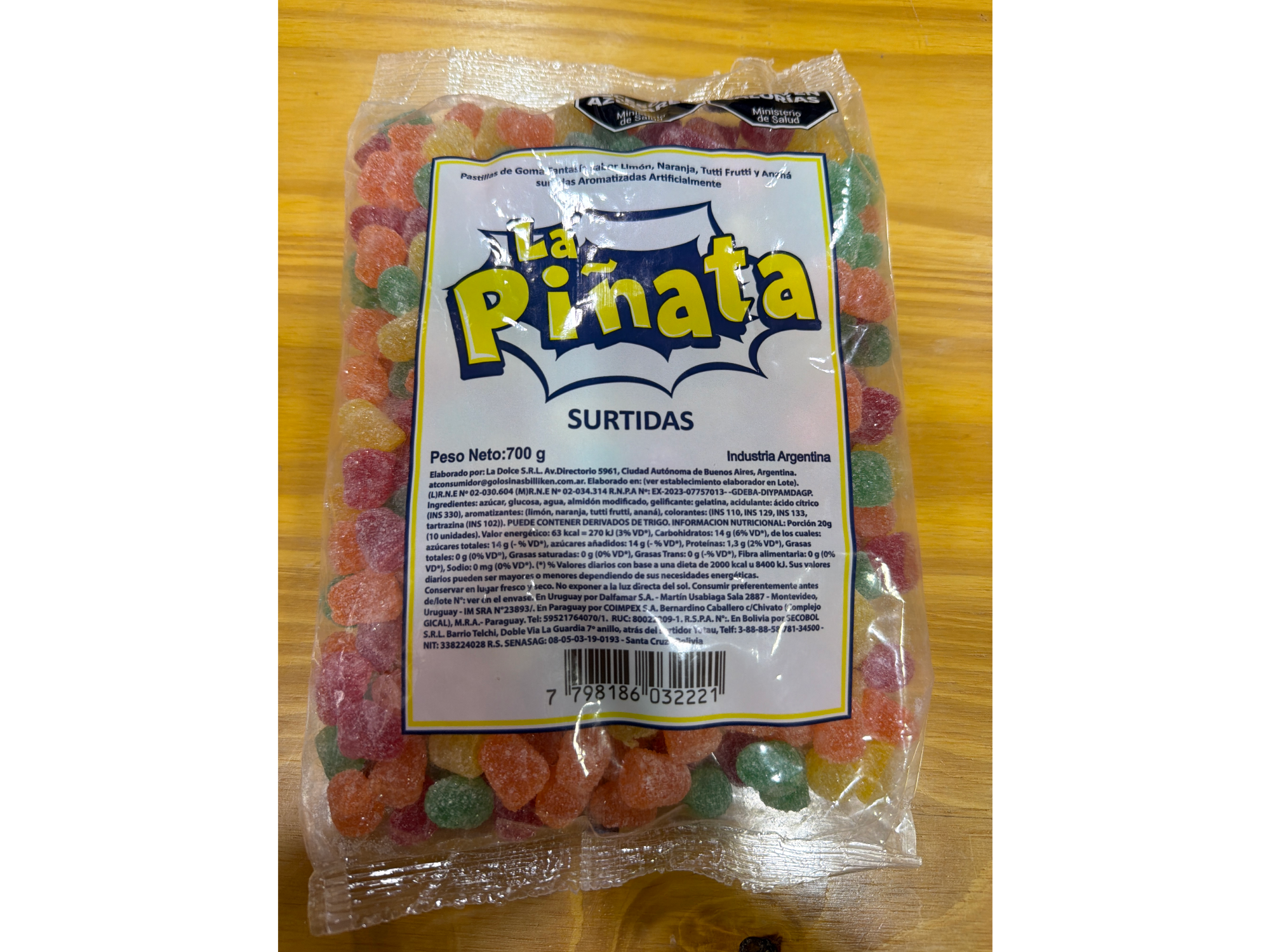 Goma piñata conitos x700g