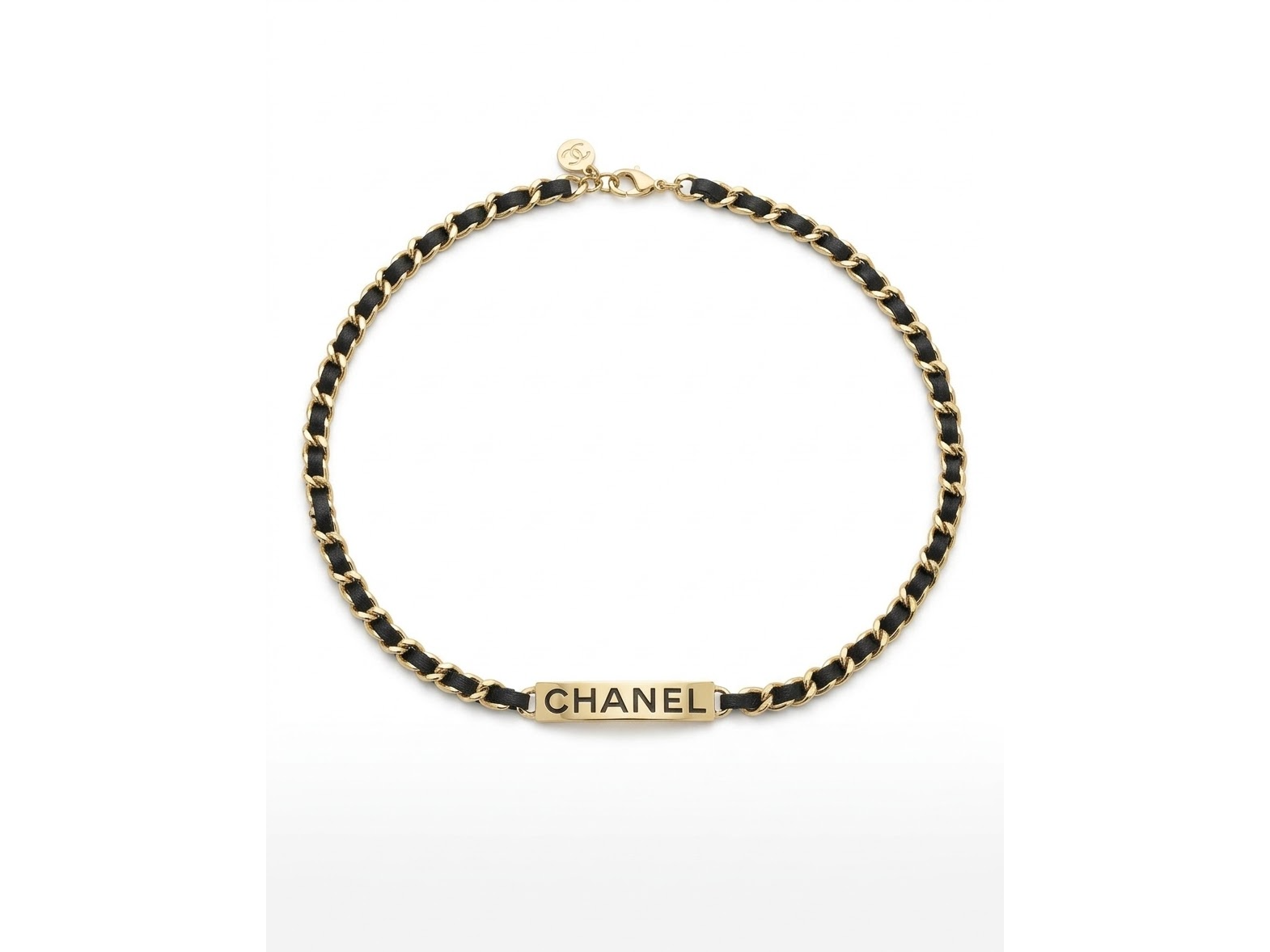 CHOKER EN ACERO DORADO SIMIL CHANEL