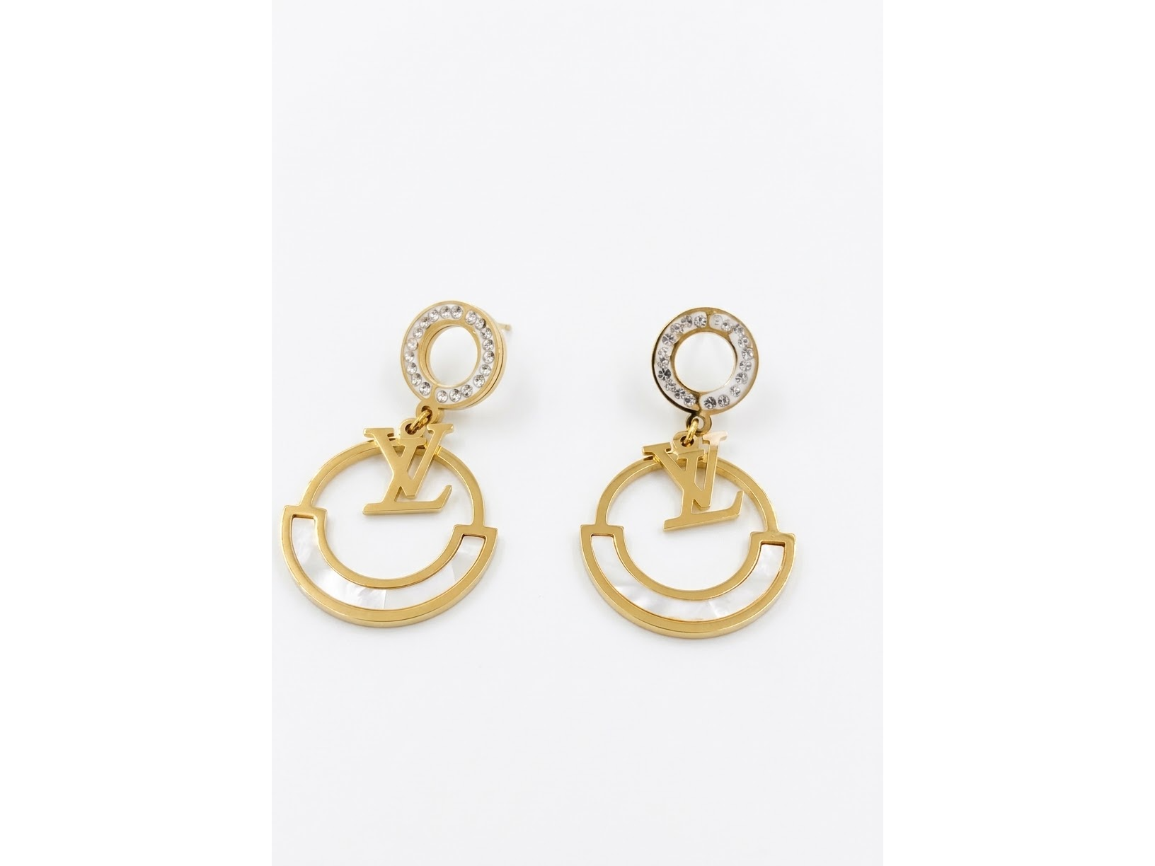 AROS SIMIL LOUIS VUITTON CON STRASS