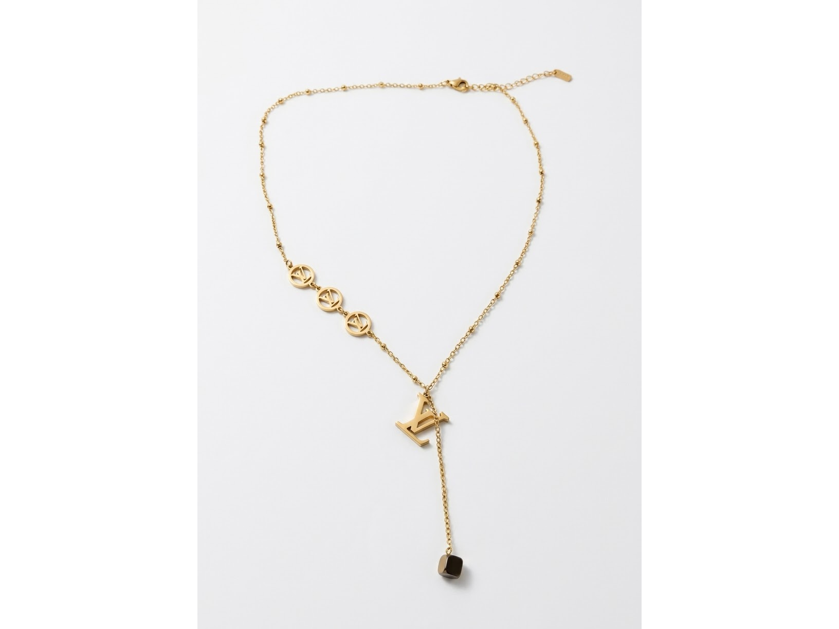 CORBATERO SIMIL LOUIS VUITTON  ACERO DORADO