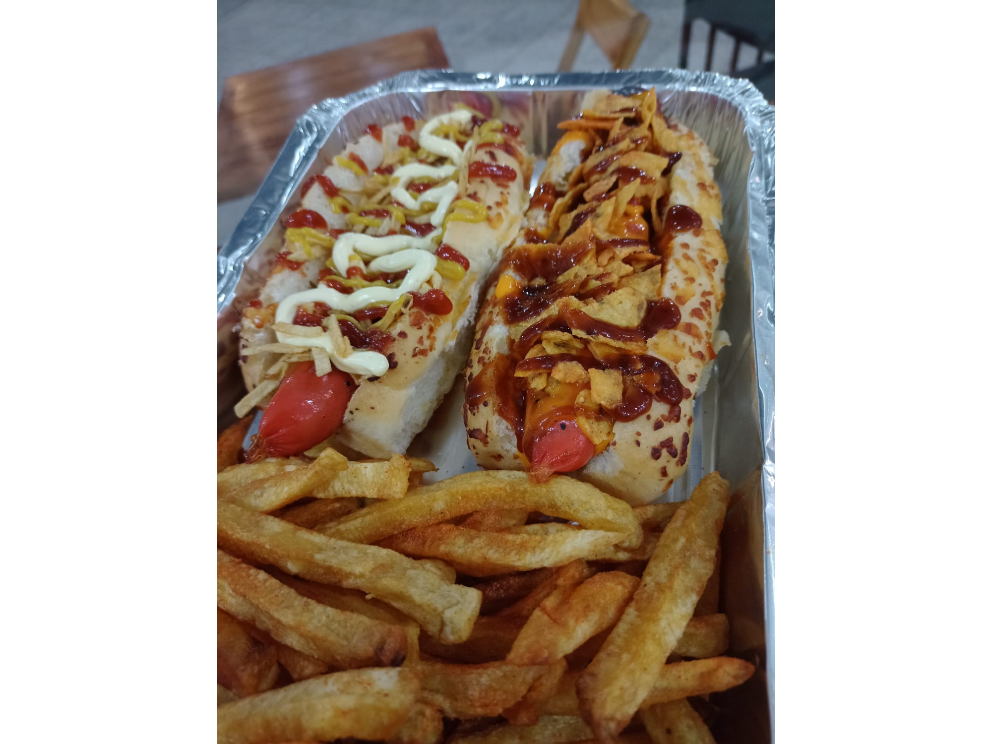 2 Hot Dog +  Papas