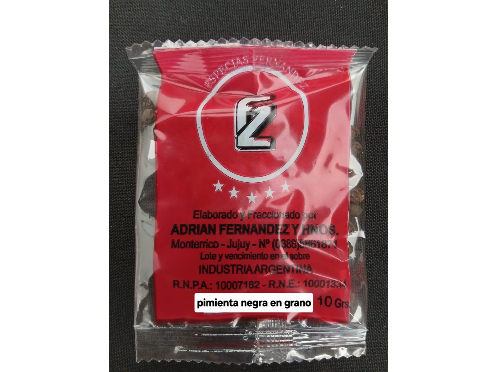 PIMIENTA EN GRANO X 10 GR