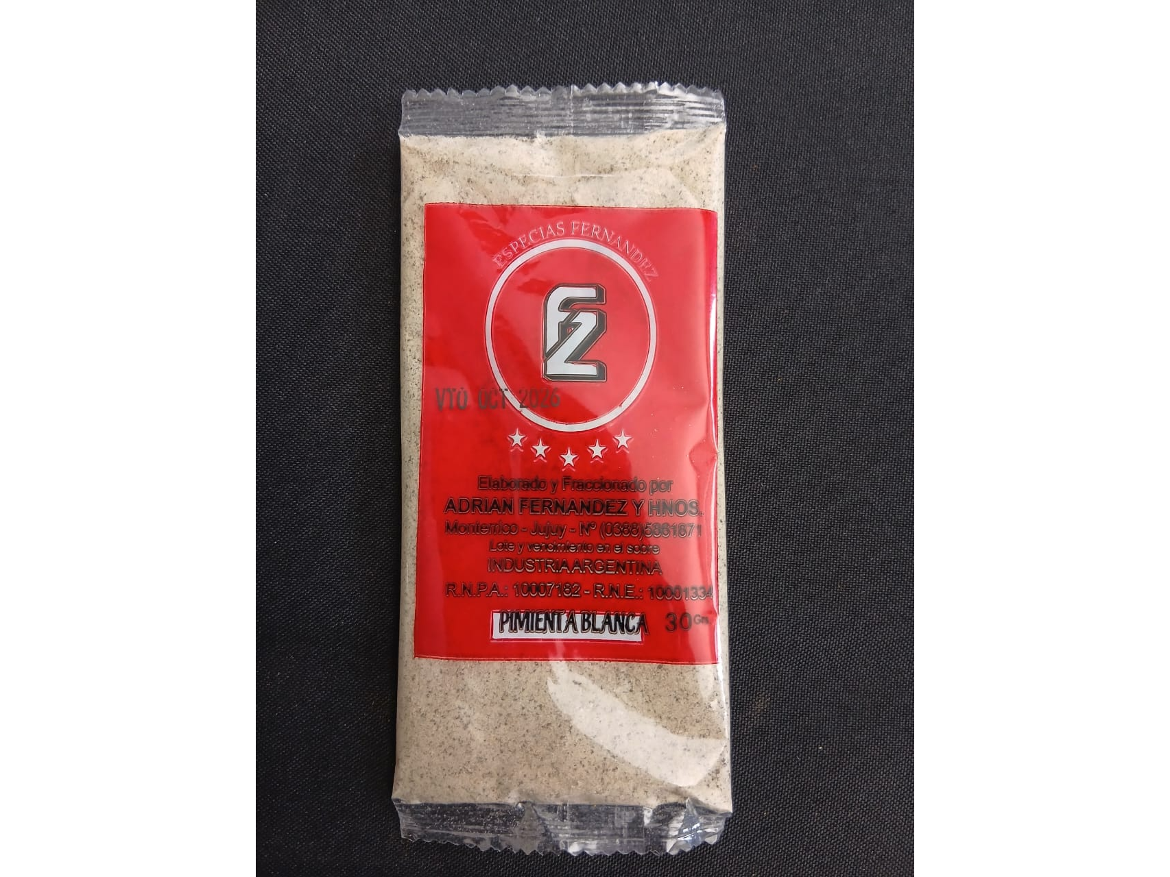 PIMIENTA BLANCA X 30 GR