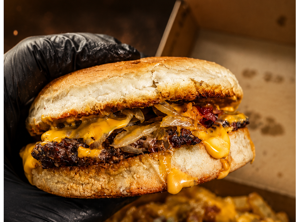 HAMBURGUESAS DOBLE CON CHEDDAR