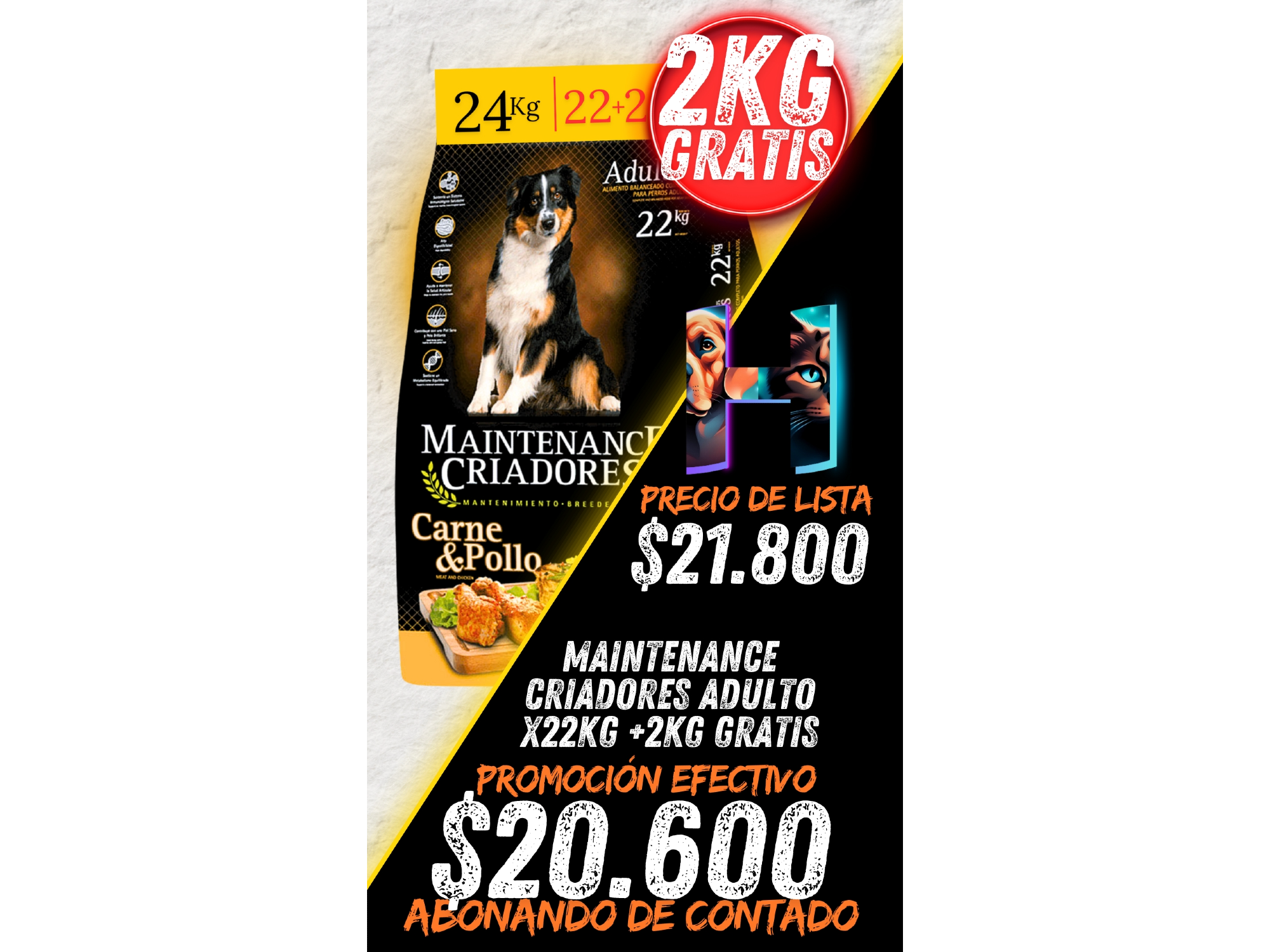 Maintenance Criadores Adulto x22kg +2Kg Gratis