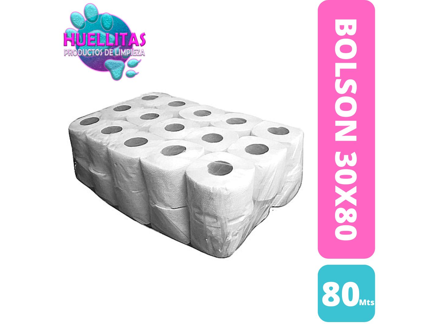 Bolson de Papel Higienico 30 x 80mts