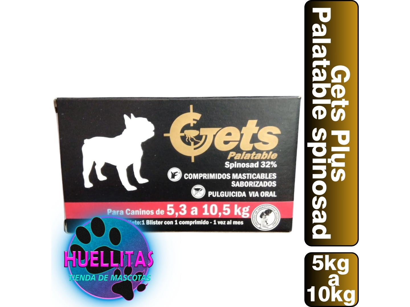 GETS COMPRIMIDO PULGAS 5 A 10KG