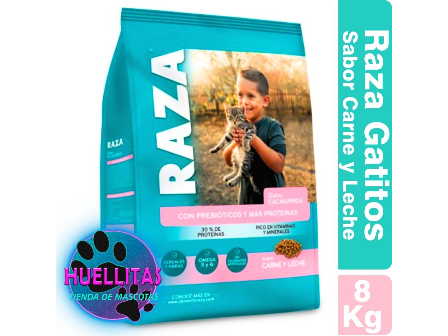 RAZA GATITO CARNE Y LECHE 8KG