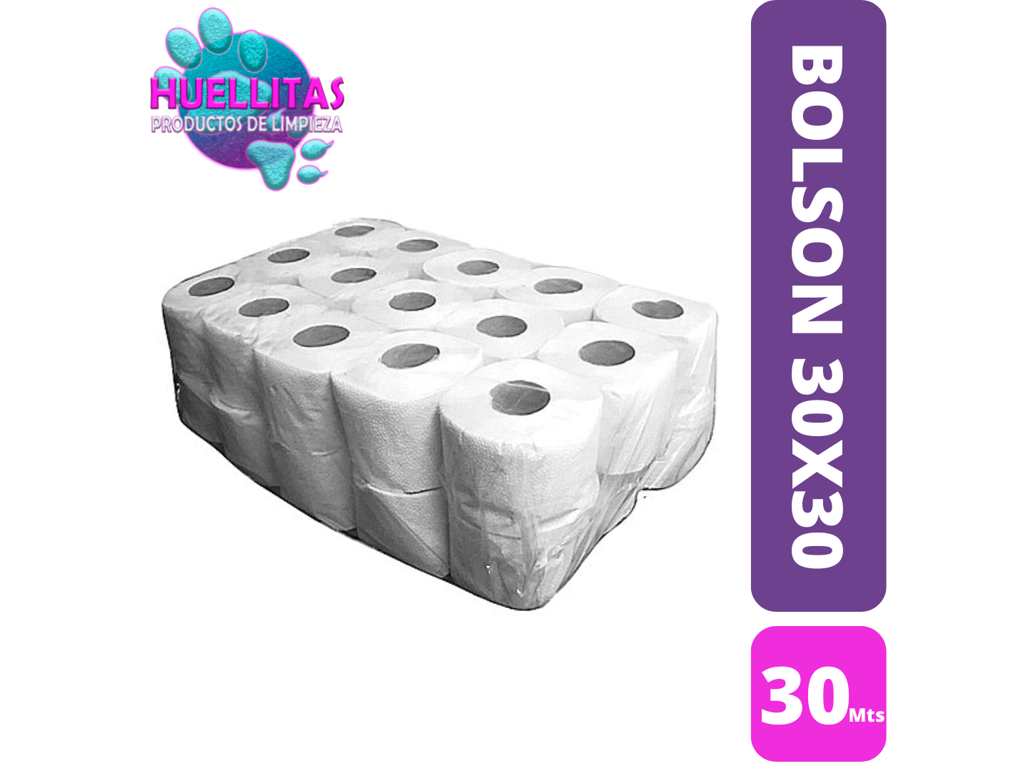 BOLSON PAPEL HIGIENICO 30 UN X 30MTS