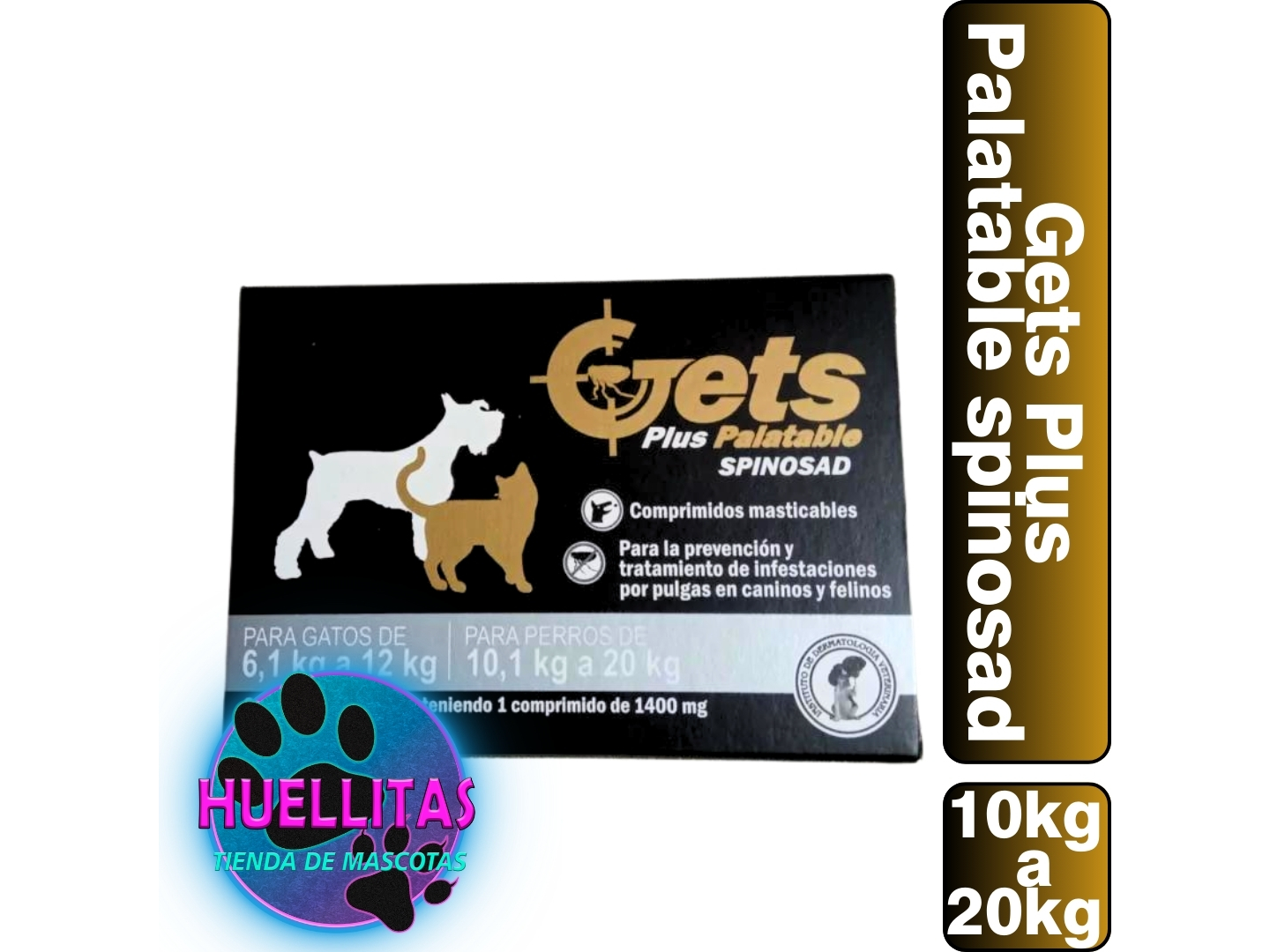 GETS COMPRIMIDO PULGAS 10 A 20KG