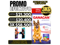 Ganacan Mix Adulto x 22kg + 3kg Gratis