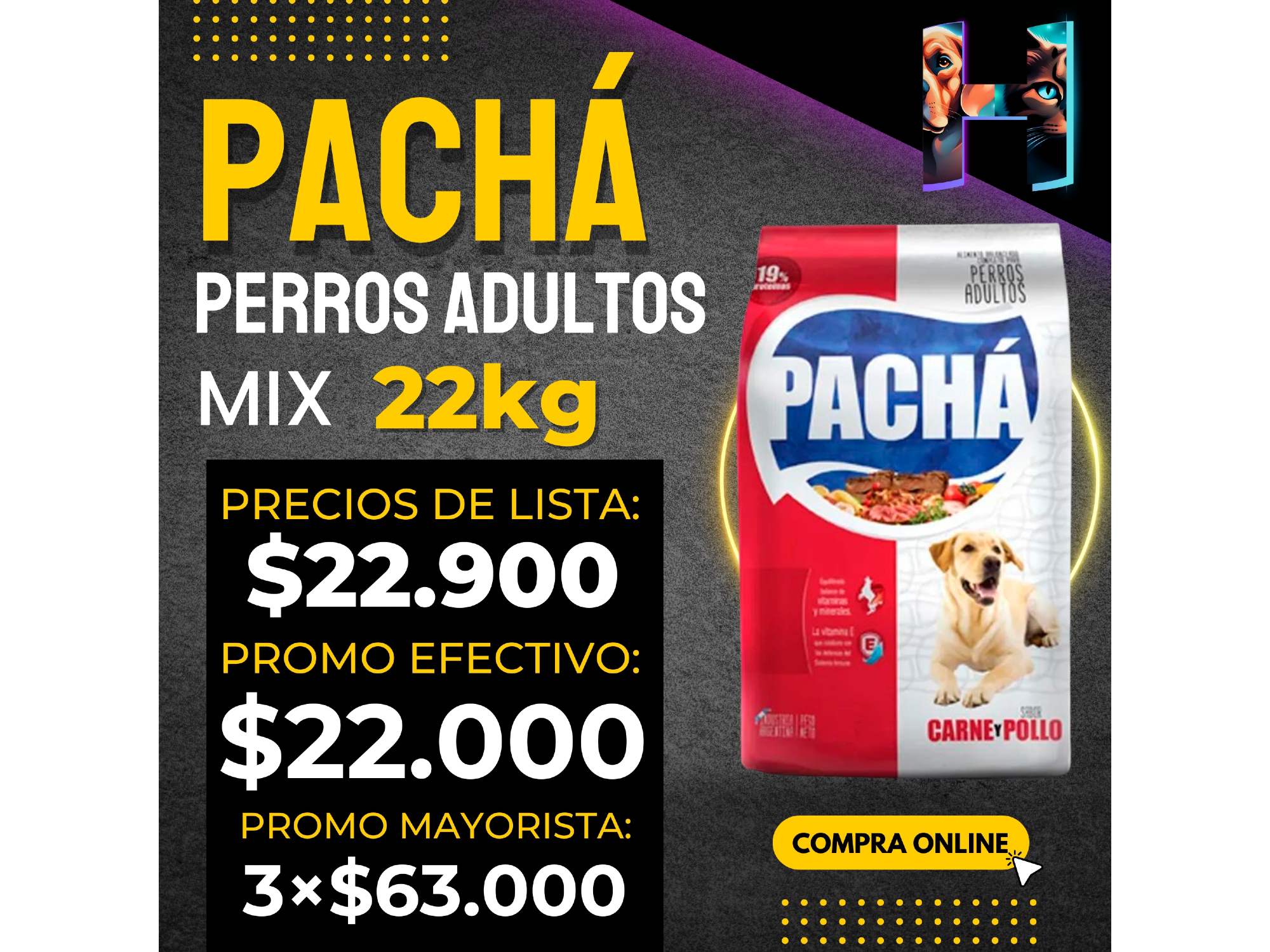 Pacha Perro Adulto x22kg