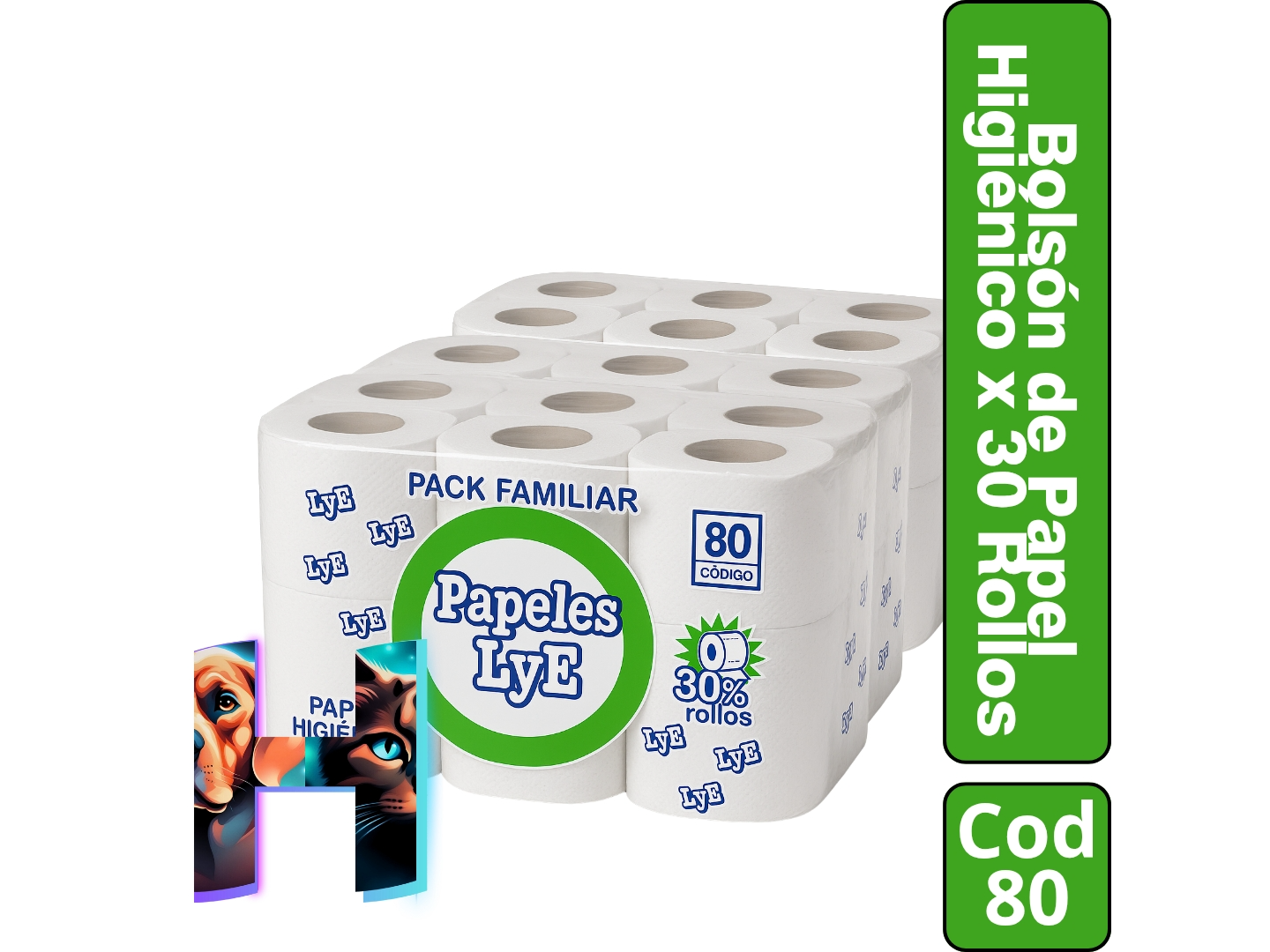 Bolson de Papel Higienico "LyE" Código 80