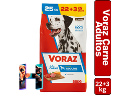 Voraz Perro Adulto x 22kg +3kg Gratis