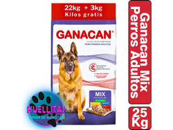 GANACAN PERRO MIX 22KG +3KG GRATIS
