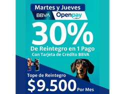 PROMO 30% OFF MARTES Y JUEVES BBVA