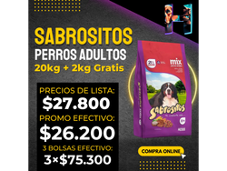 Sabrositos Perro Adulto Mix 20kg + 2kg Grátis