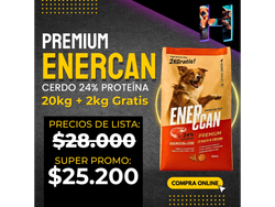 Promo x 3 EnerCan Premium Adulto 20kg+2kg Gratis