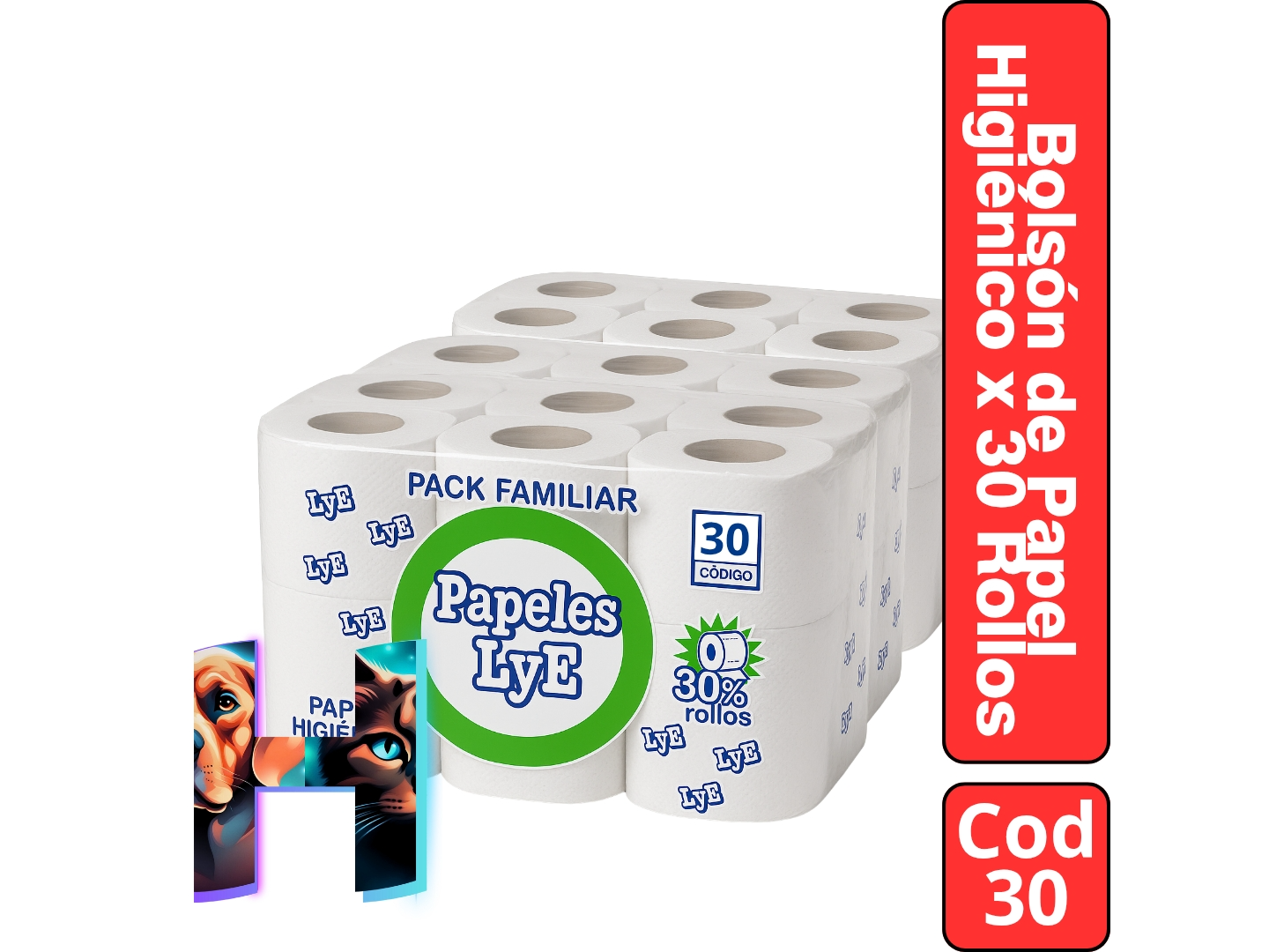 BOLSON PAPEL HIGIENICO "LYE" COD 30
