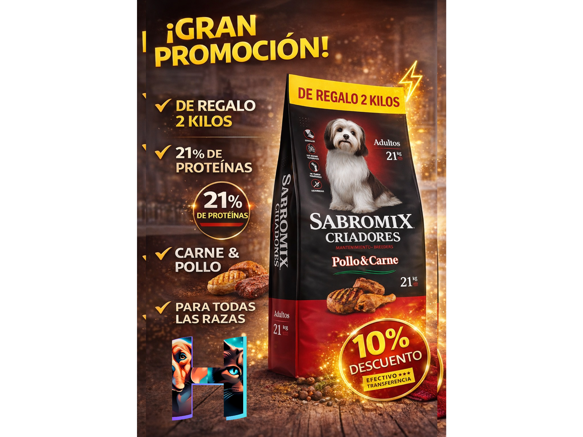 Criadores Sabromix Adulto x21kg + 2kg Gratis