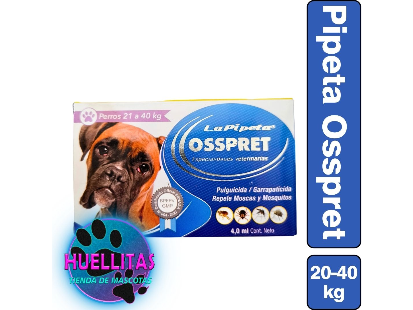 PIPETA OSSPRET PERRO 20 - 40 kg