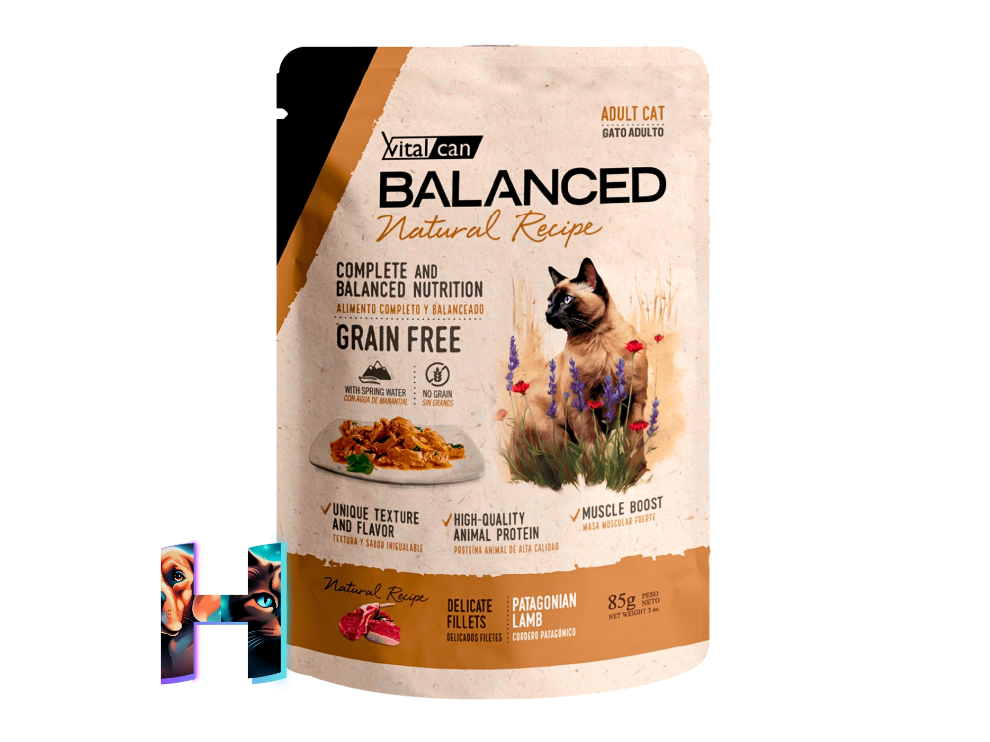 Pouch Vc. Balanced Gato Cordero 85g