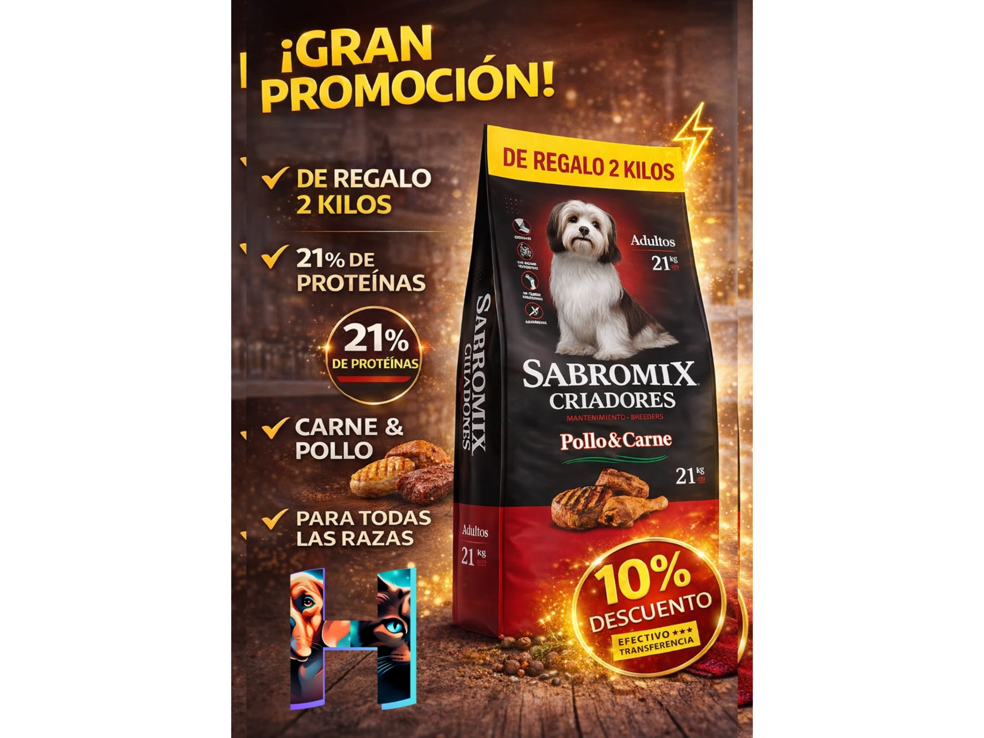 Criadores Sabromix 21kg +2kg Gratis x 2 Unidades