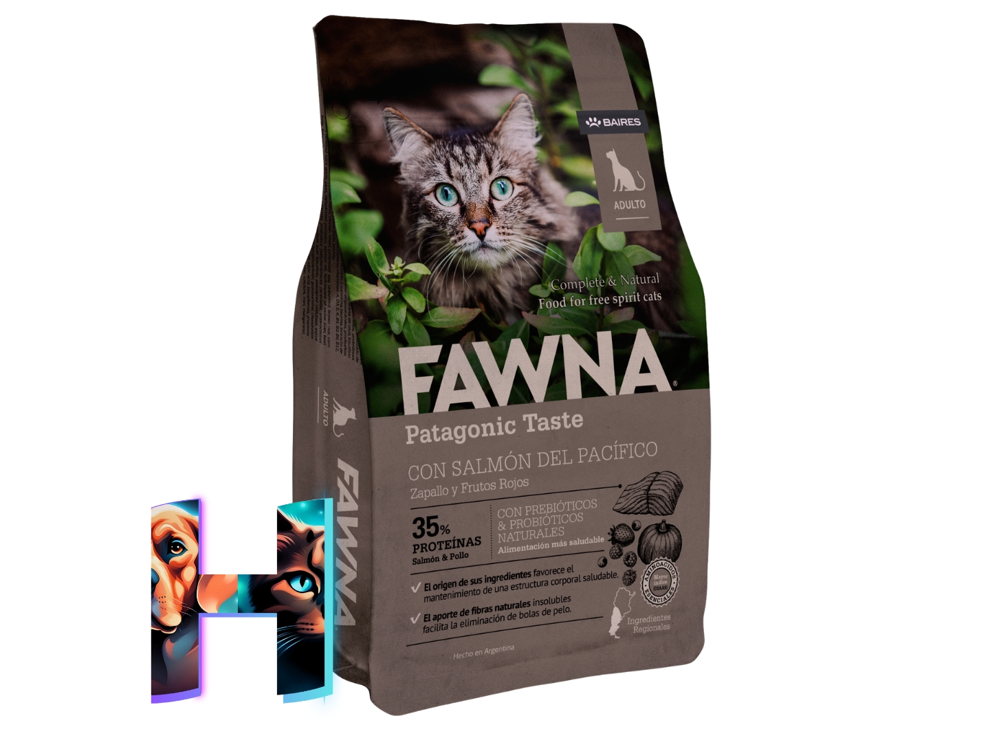 Fawna Gato adulto Salmón 3kg de Huellitas TM Moreno