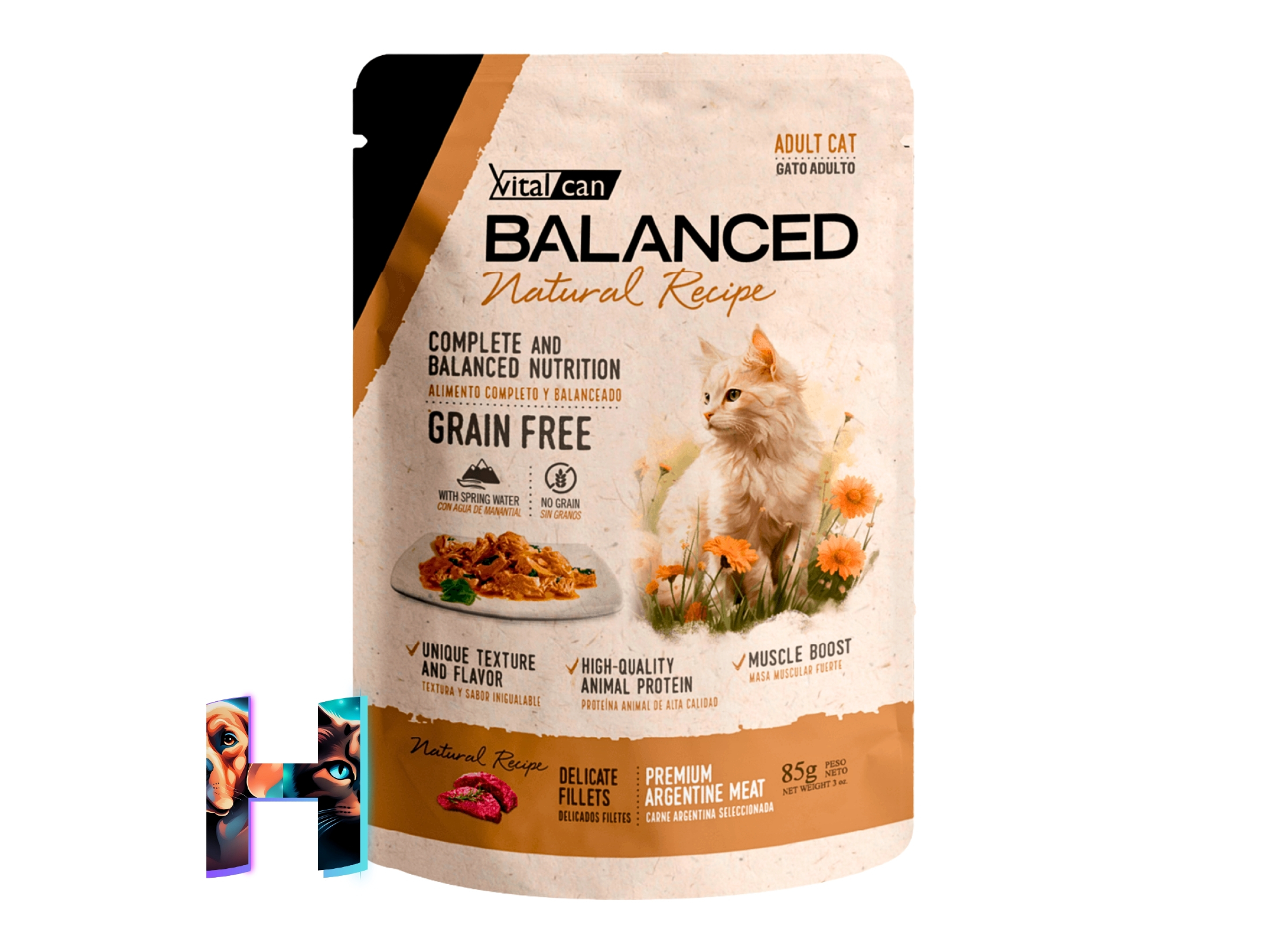 Pouch Vc. Balanced Gato Carne 85g