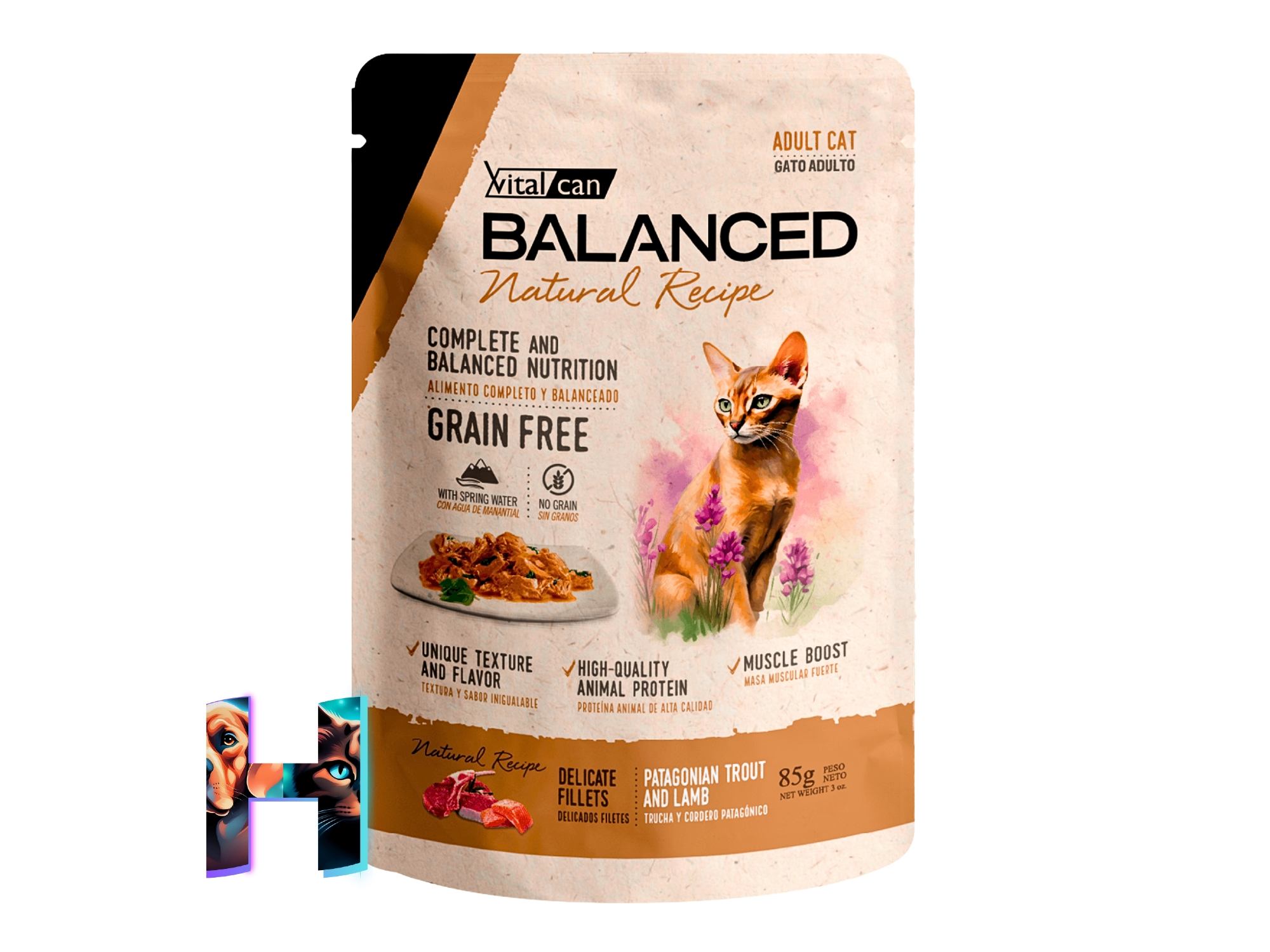 Pouch Vc. Balanced Gatito Cordero 85g