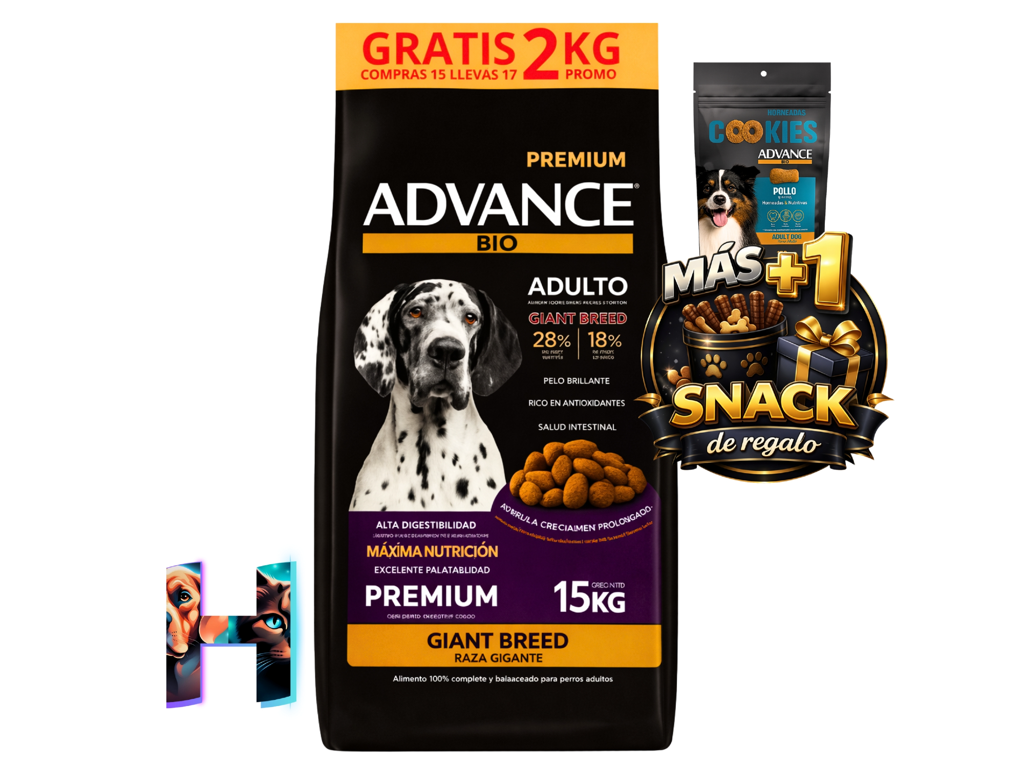 Advance Bio Perro Adulto Gigantes 15Kg + 2Kg Gratis